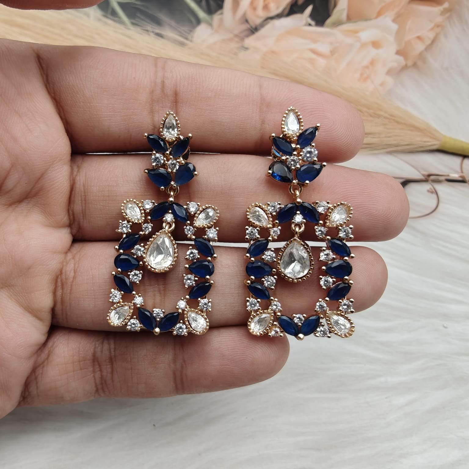 Angel Polki Danglers - Blue