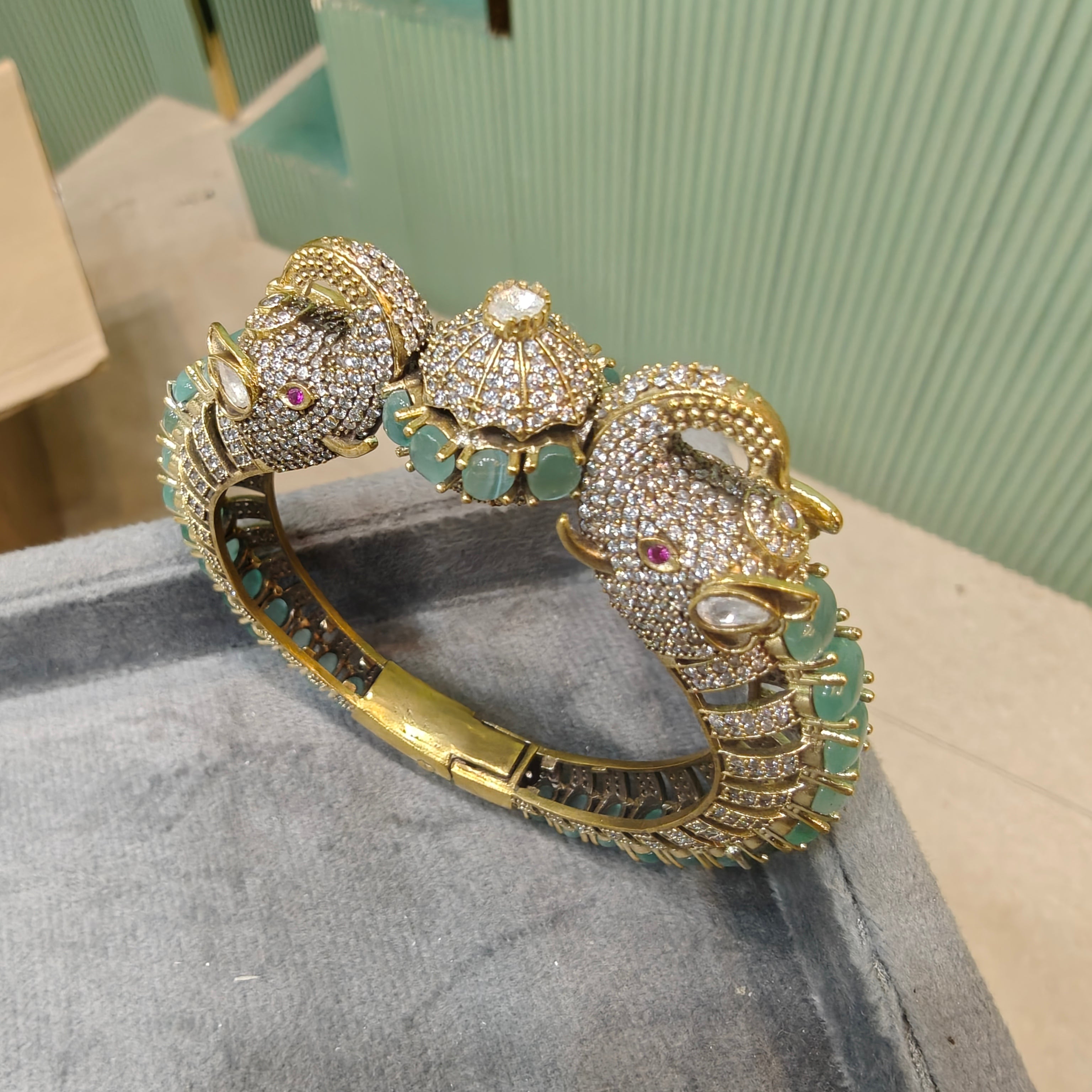 Gajraj Openable Kangan- Sea Green