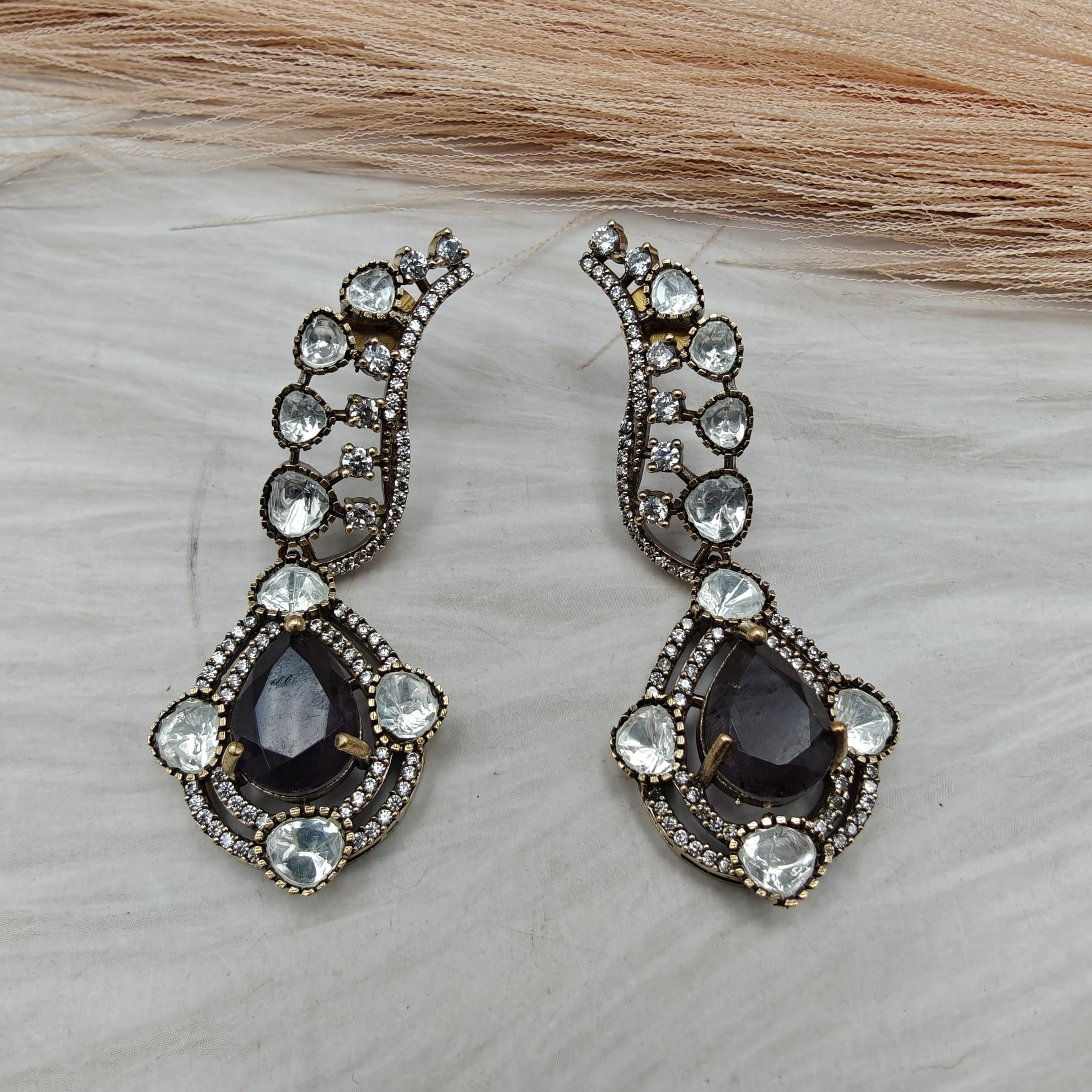 Mabel Doublet Earrings - Black
