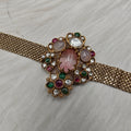 Shakuntala Jadtar Kundan Multi Gemstone Chain Bracelets -