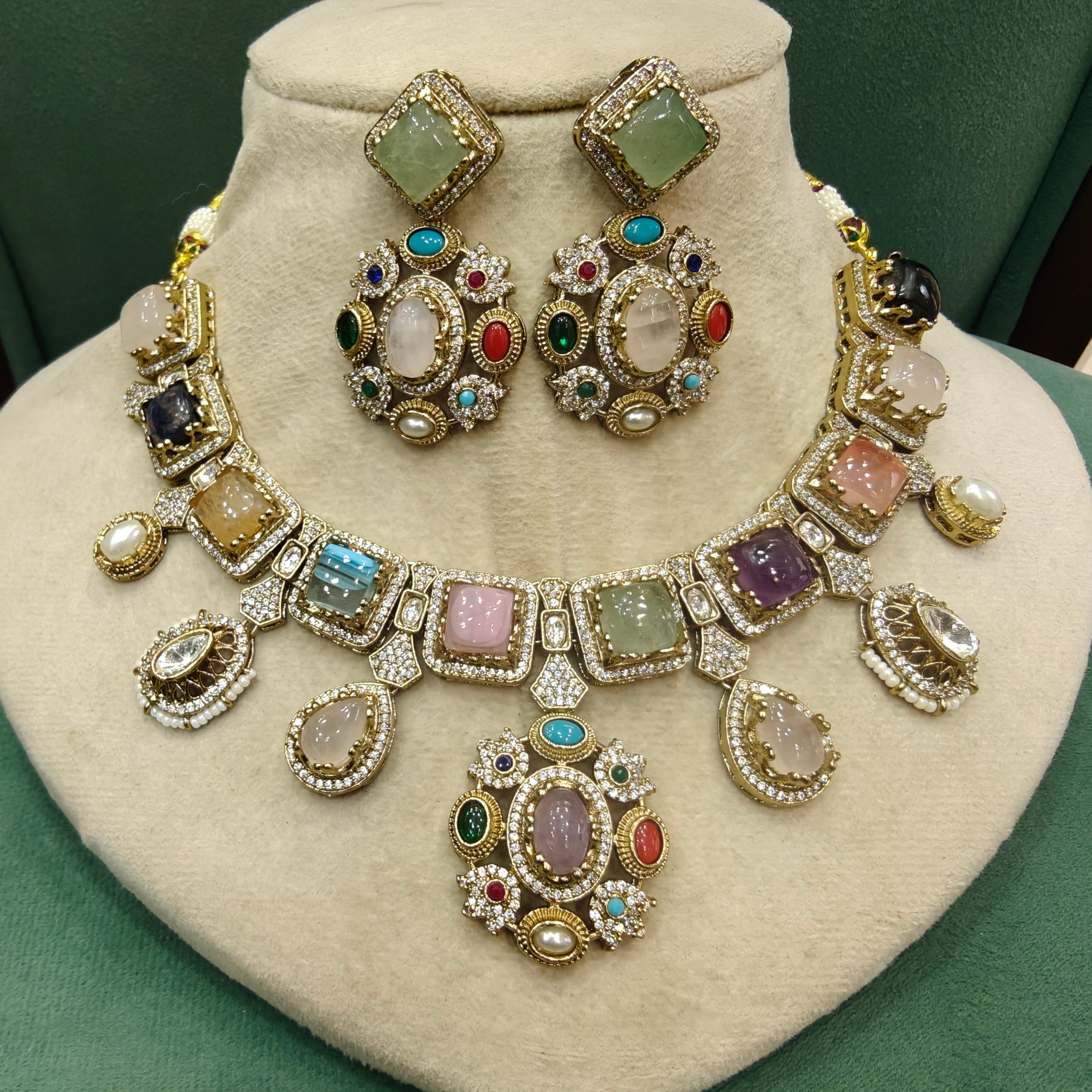 Payal Sabya Inspired Necklace Set- Multi