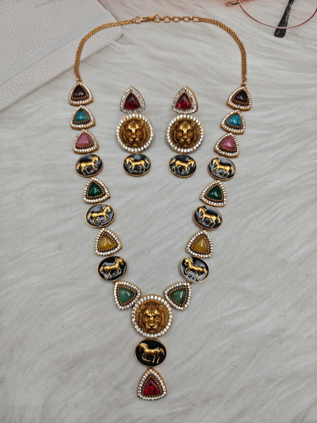 Sabyasachi Inspired Noor Necklace Set - Multi