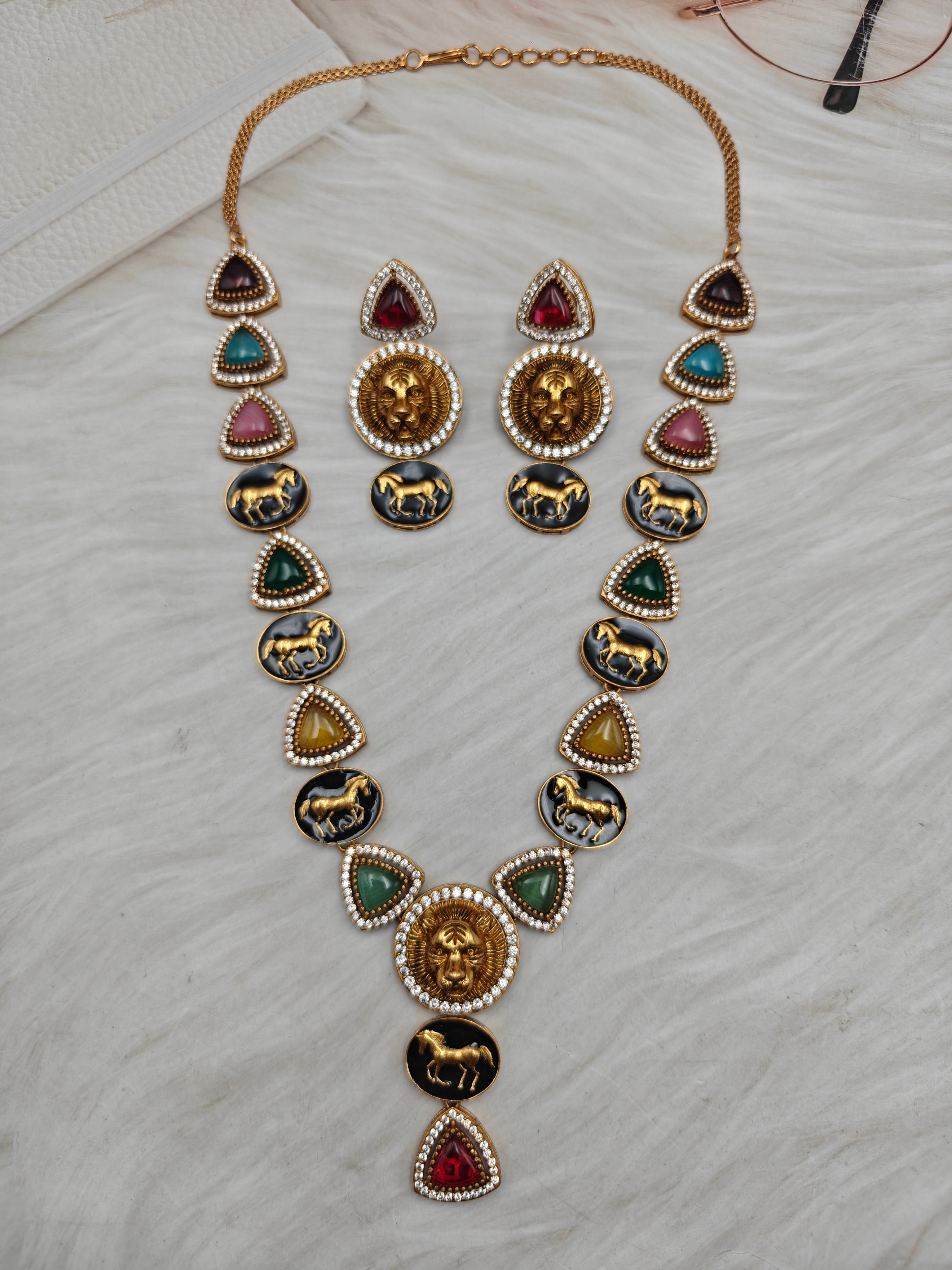 Sabyasachi Inspired Noor Necklace Set - Multi