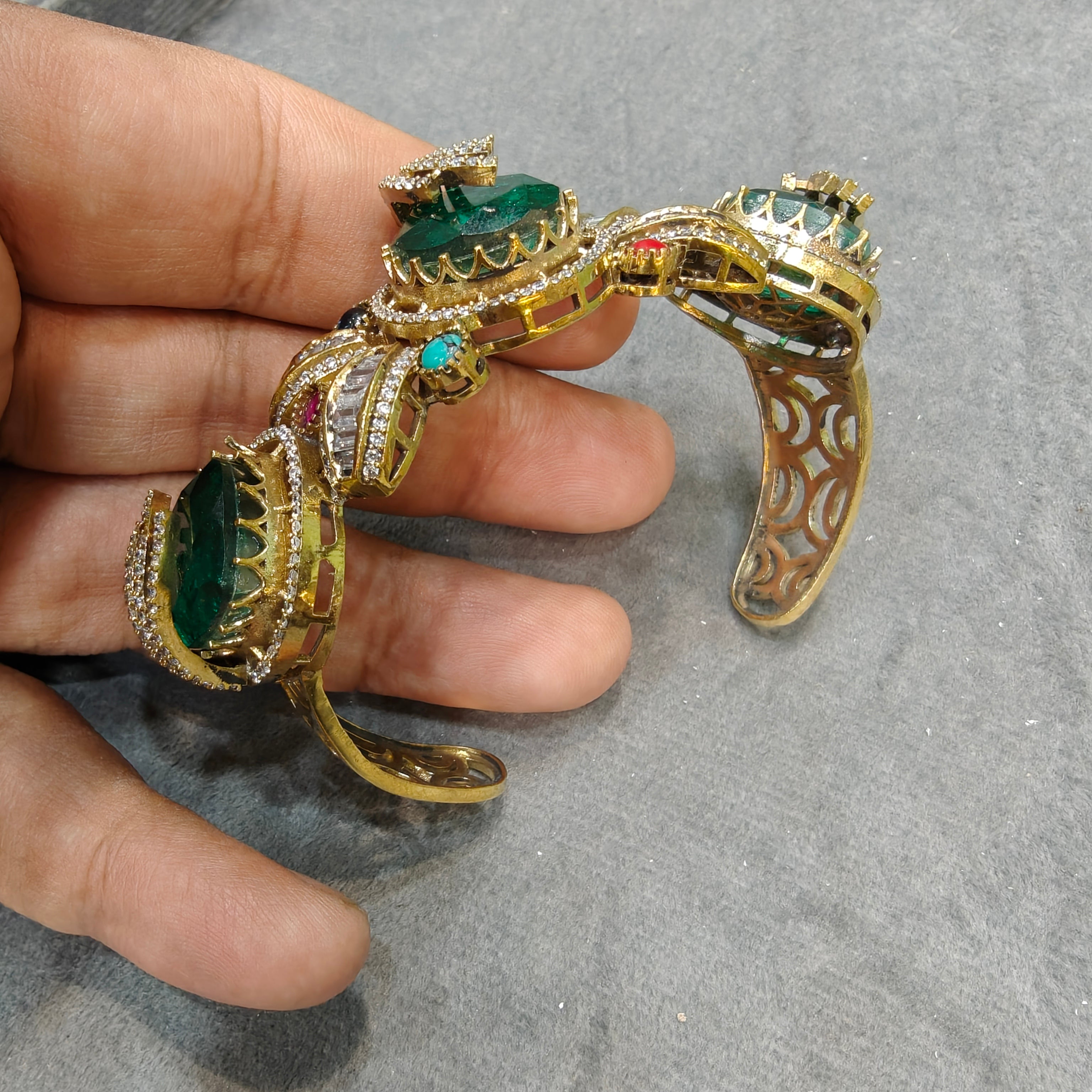 Ananta Quartz Doublet Bracelets- Green