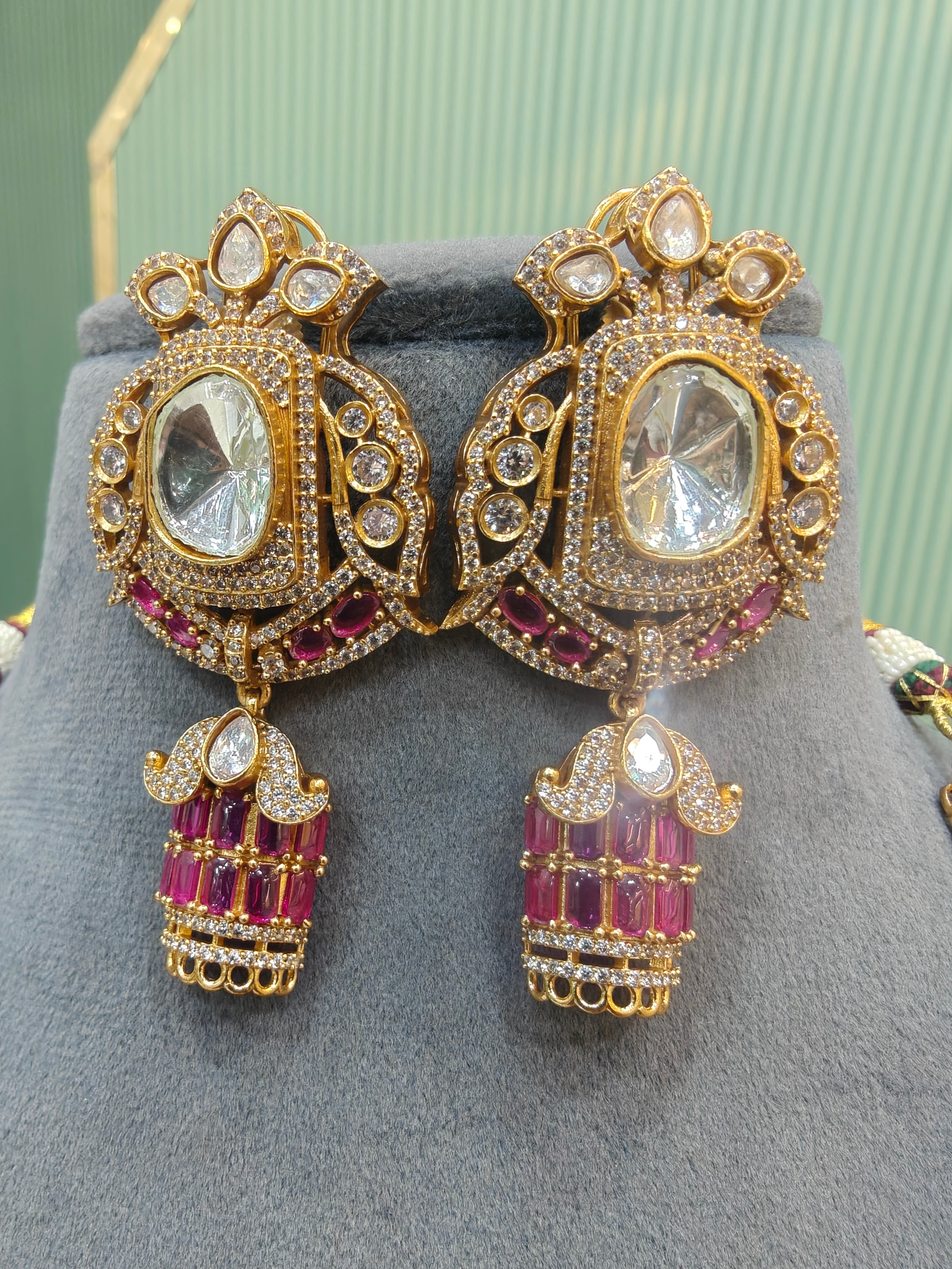 Athiya Statement Heritage Necklace Set- Ruby