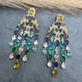 Vantara Koyal Statement Dangker Earrings- Yellow Multi