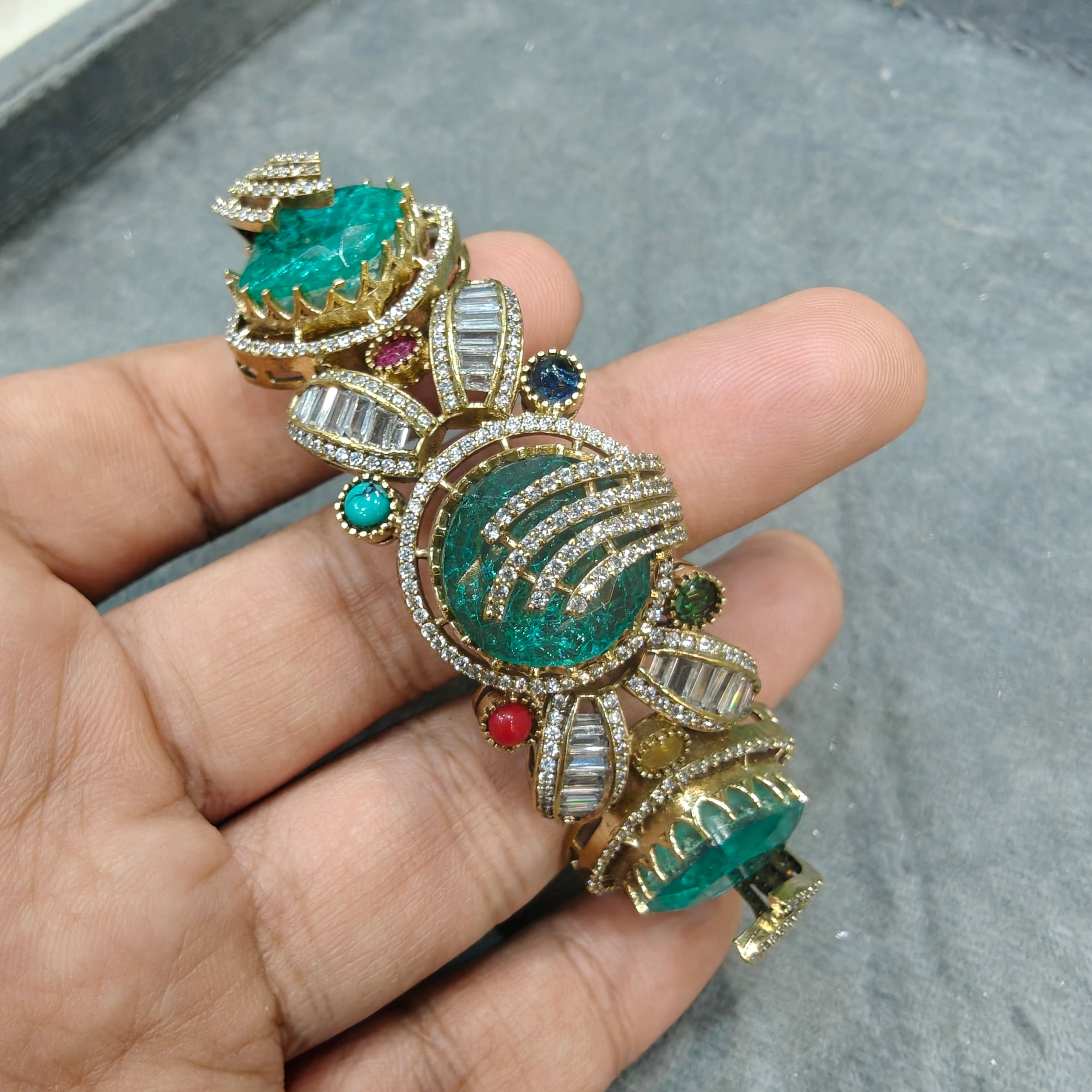 Ananta Quartz Doublet Bracelets- Turquoise