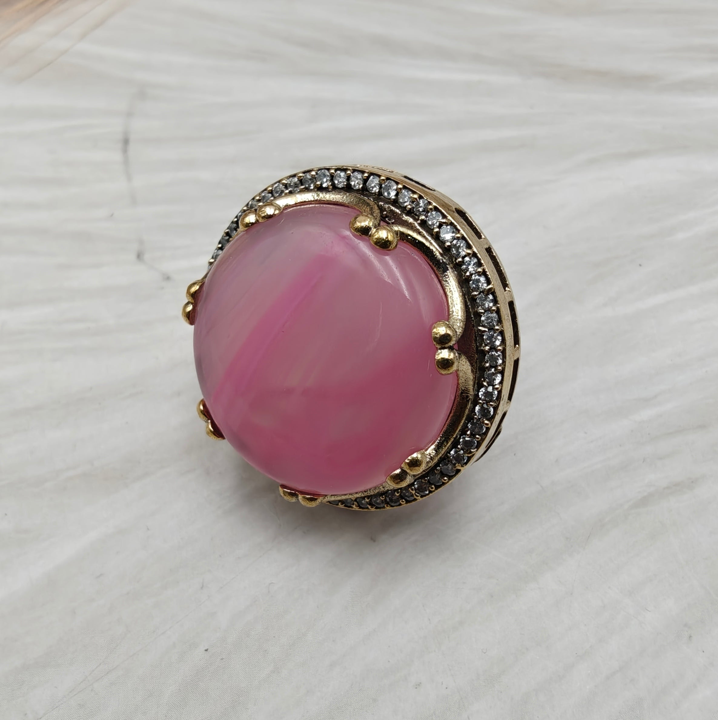 Saira Sabya Inspired Ring- Bubblegum Pink