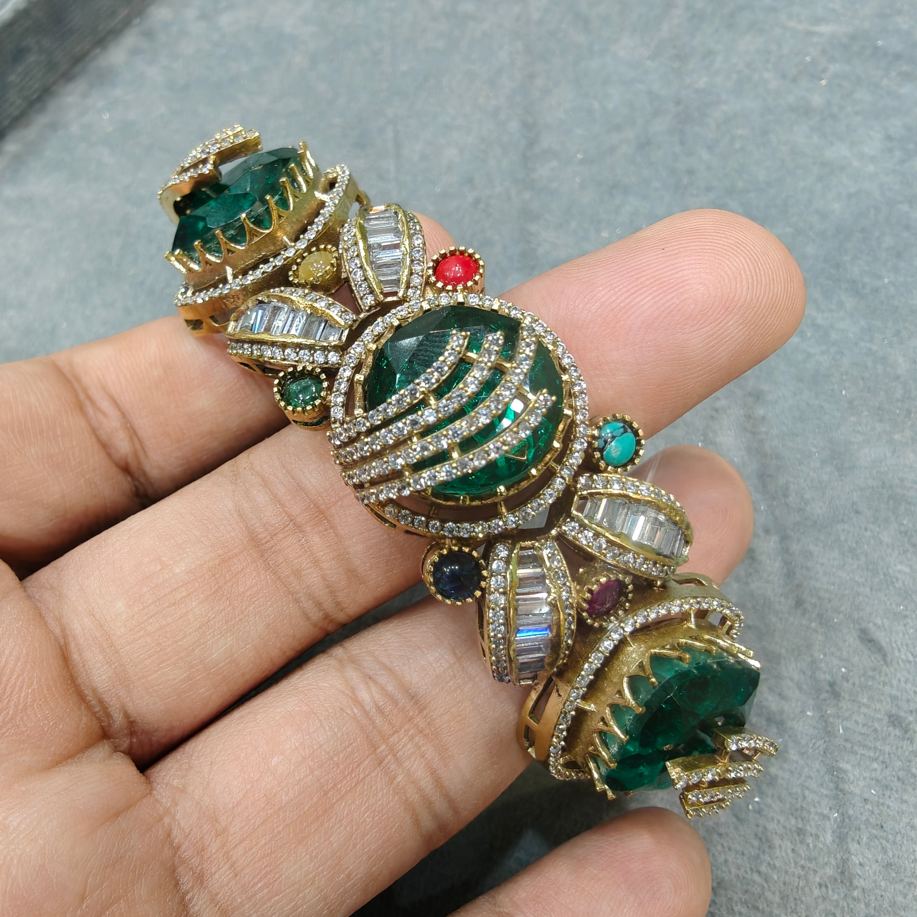 Ananta Quartz Doublet Bracelets- Green