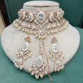Mitali Mother of Pearl Necklace Set with Mangtikka