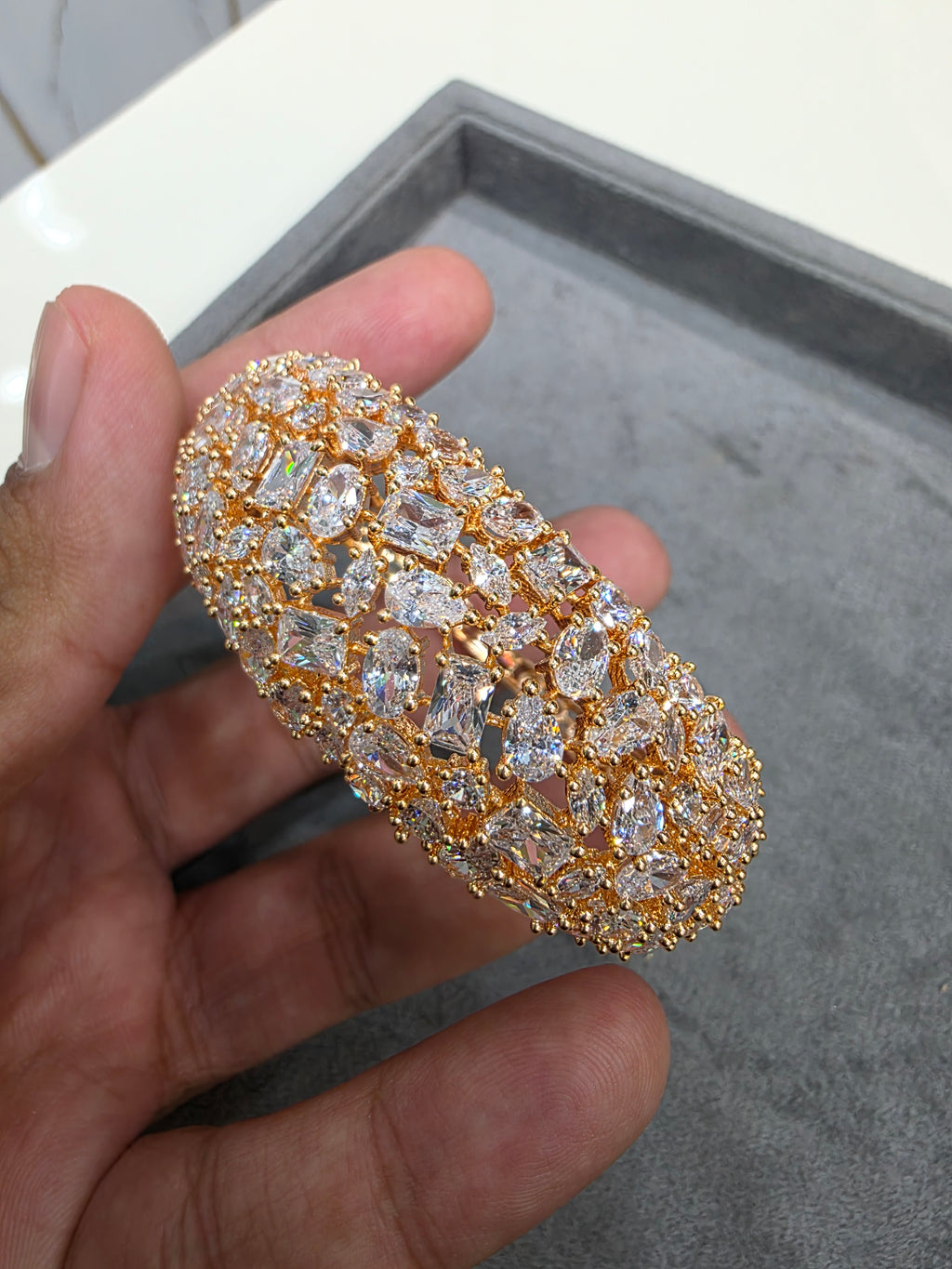 Nanki CZ Openable Cocktail Bracelet- Carat Polish