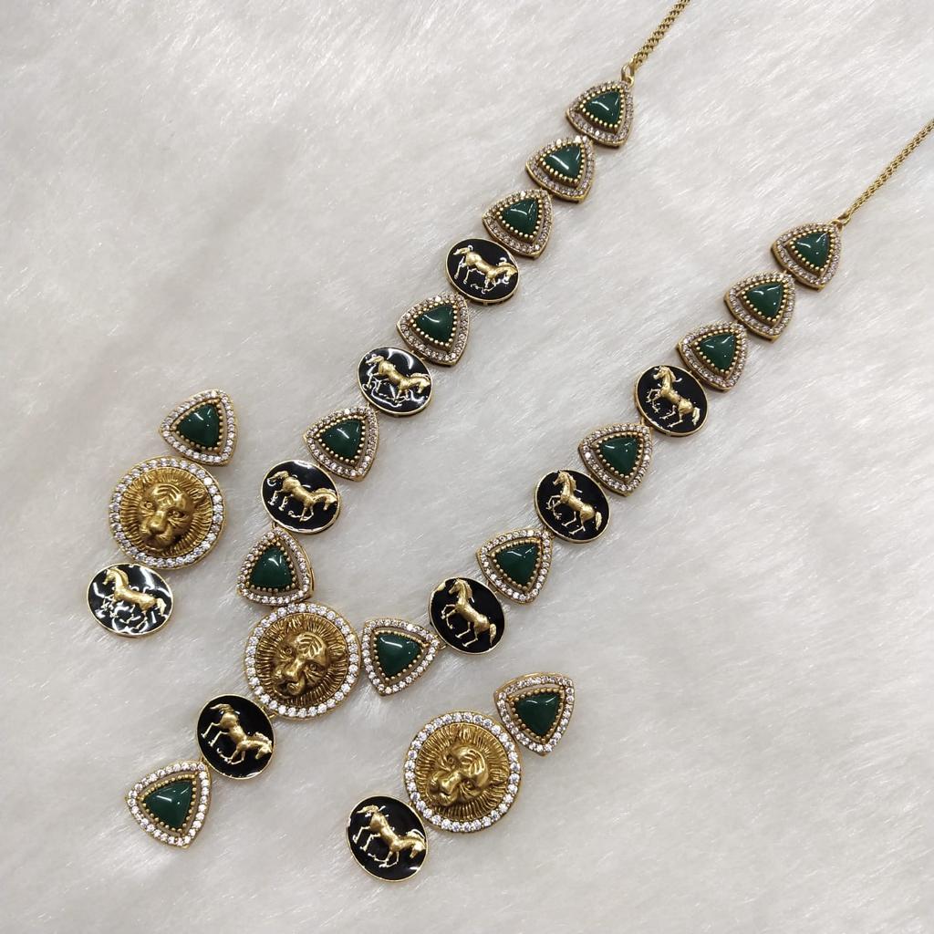 Sabyasachi Inspired Noor Necklace Set - Green