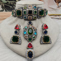 Sabyasachi Inspired Deepika Choker Set- Multi 2