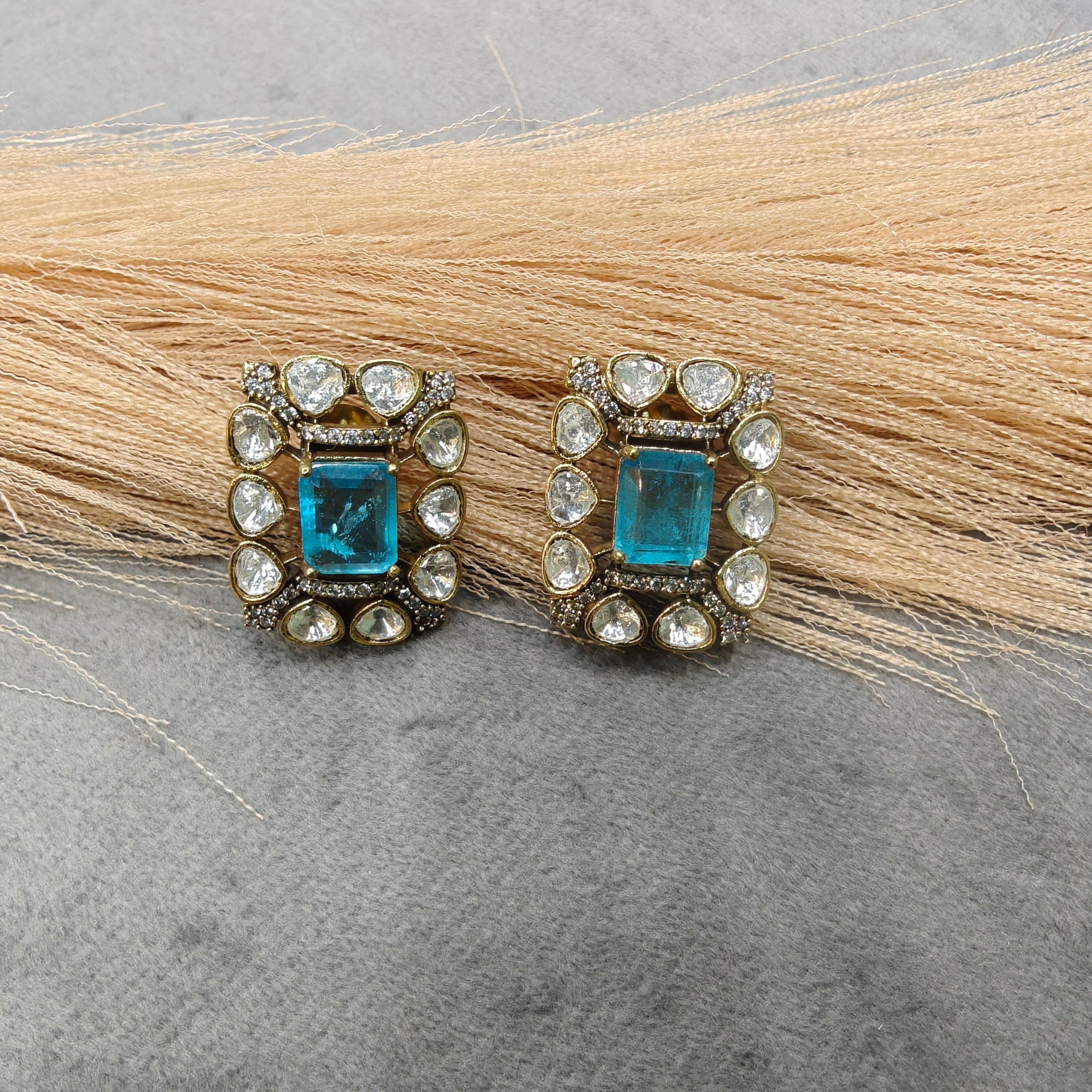 Aasma Doublet Studs- Sky Blue