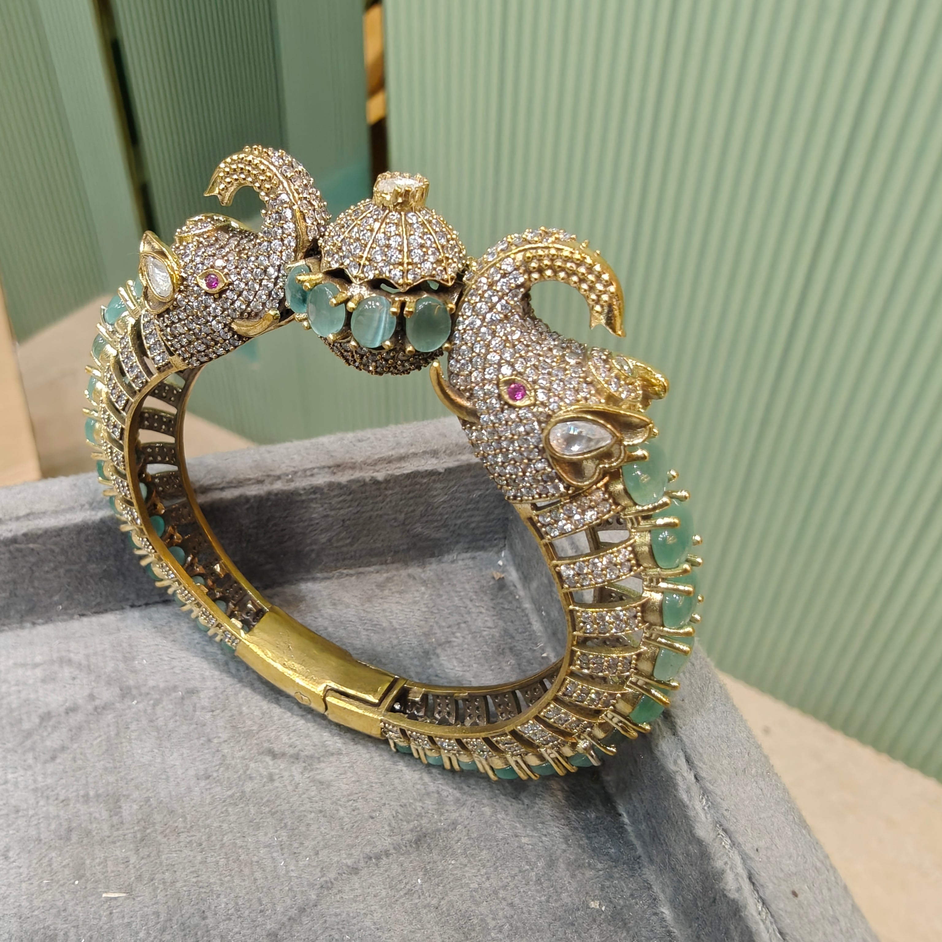 Gajraj Openable Kangan- Sea Green