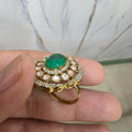 Elara LB Moissanite Adjustable Ring- Green