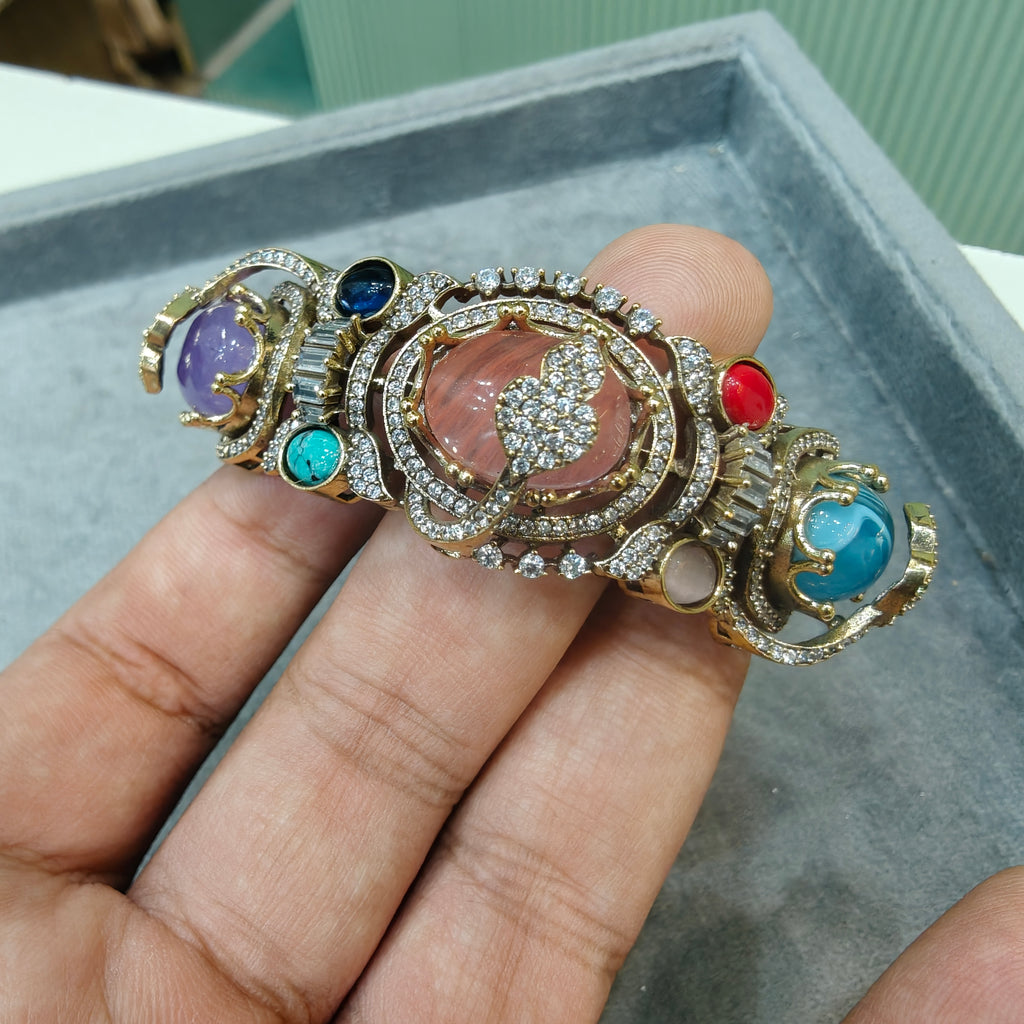 Anantika Sabya Inspired Quartz Doublet Adjustable Bracelet- Multi 2