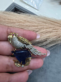 Parrot Brooch- Blue