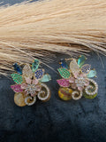 Dhara Sabya Inspired Gemstone Studs- Multi Beige