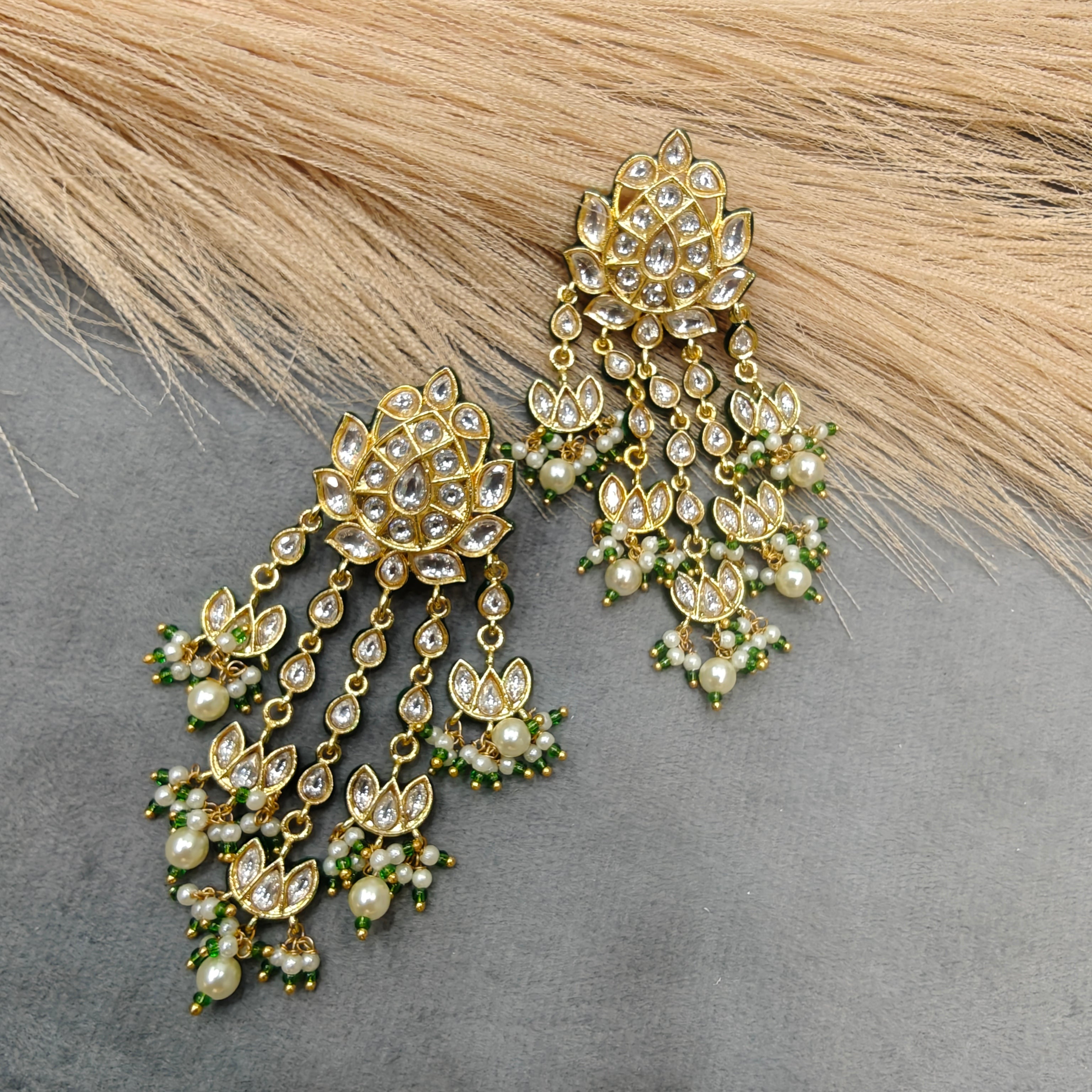 Kundan Lotus Heritage Earrings