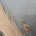 Natural Stone Sabya Mangtikka- Coral Mint