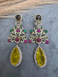 Kavya Sabya Inspired Statement Premium Doublet Earrings - Yellow Multi