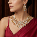 Zafira Uncut Moissanite Polki Necklace Set
