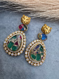 Sabyasachi Inspired Bagh Mehfooz Earrings - Multi