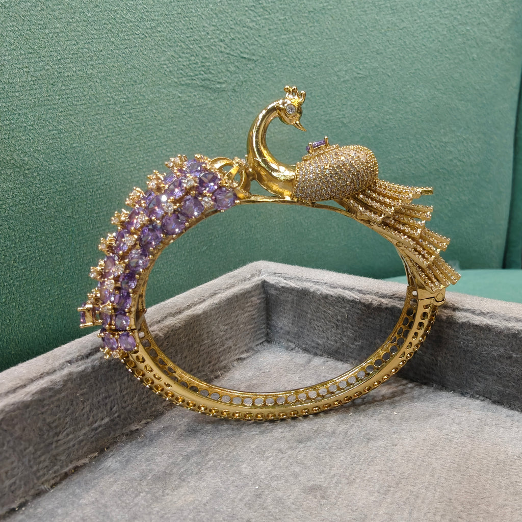 Mayura 3D Layer Openable Bracelet- Purple