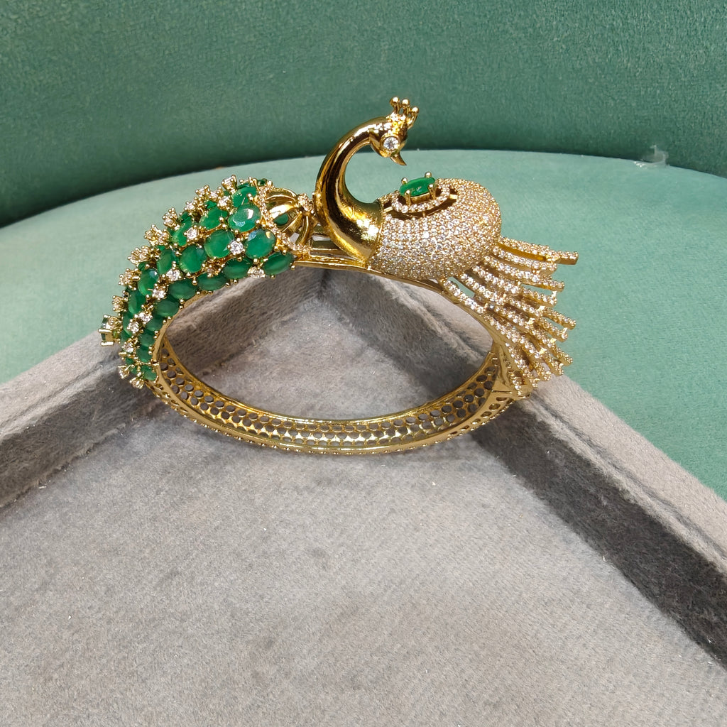 Mayura 3D Layer Openable Bracelet- Green