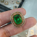 Sarika Doublet Finger Ring - Parrot Green