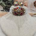 Shreeya Takker Stone Choker Set-Ruby Multi