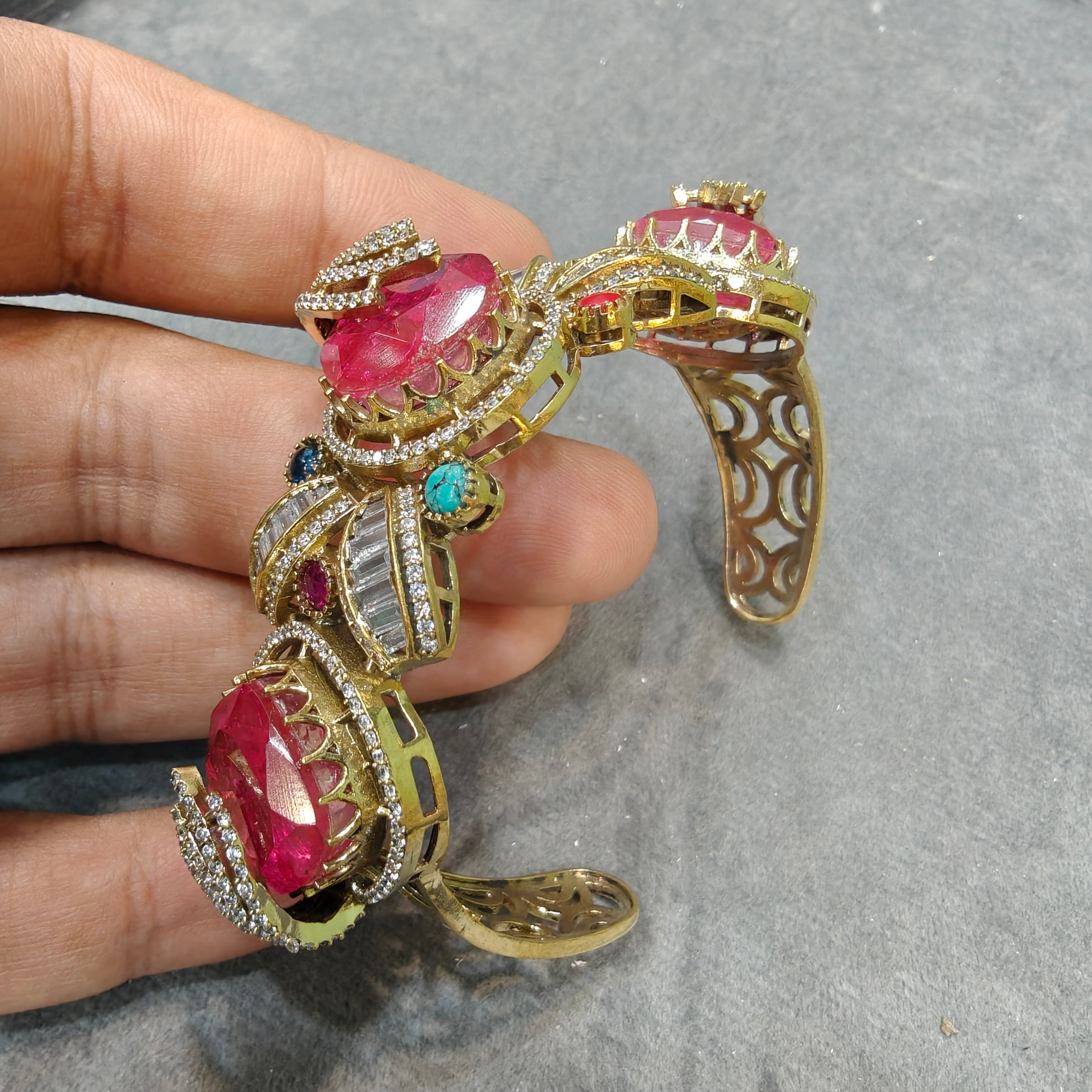 Ananta Quartz Doublet Bracelets- Strawberry Red