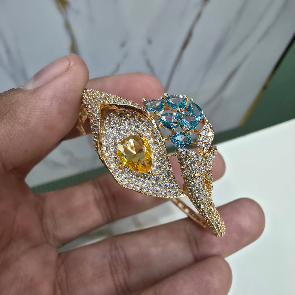 Renee Hazoori Doublet Openable Bracelets - Yellow Teal