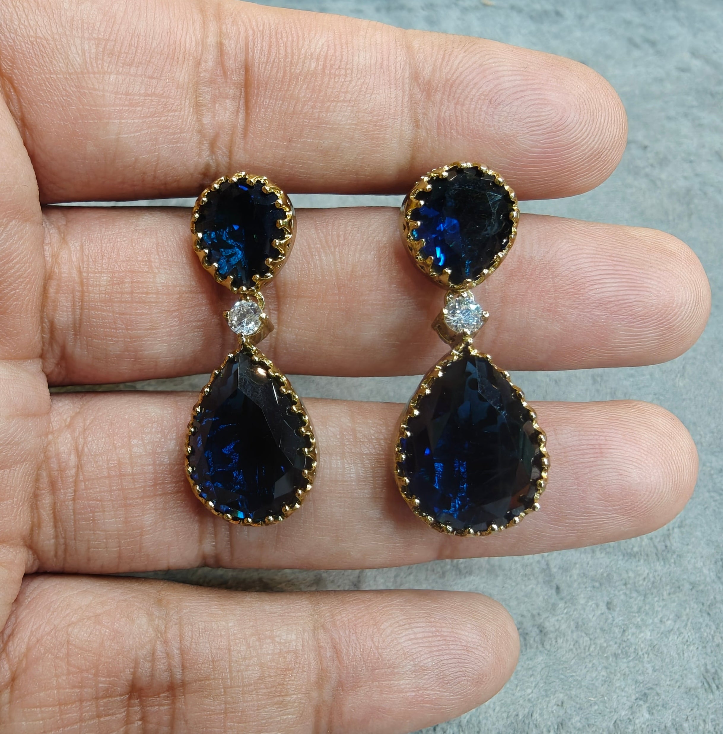 Sariya Sabya Inspired Earrings- Blue