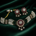 Kritika Sunheri Kundan Choker Set