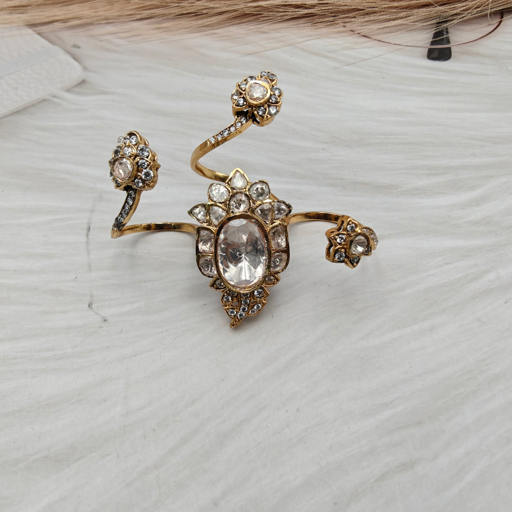 Triple Finger Moissanite Ring