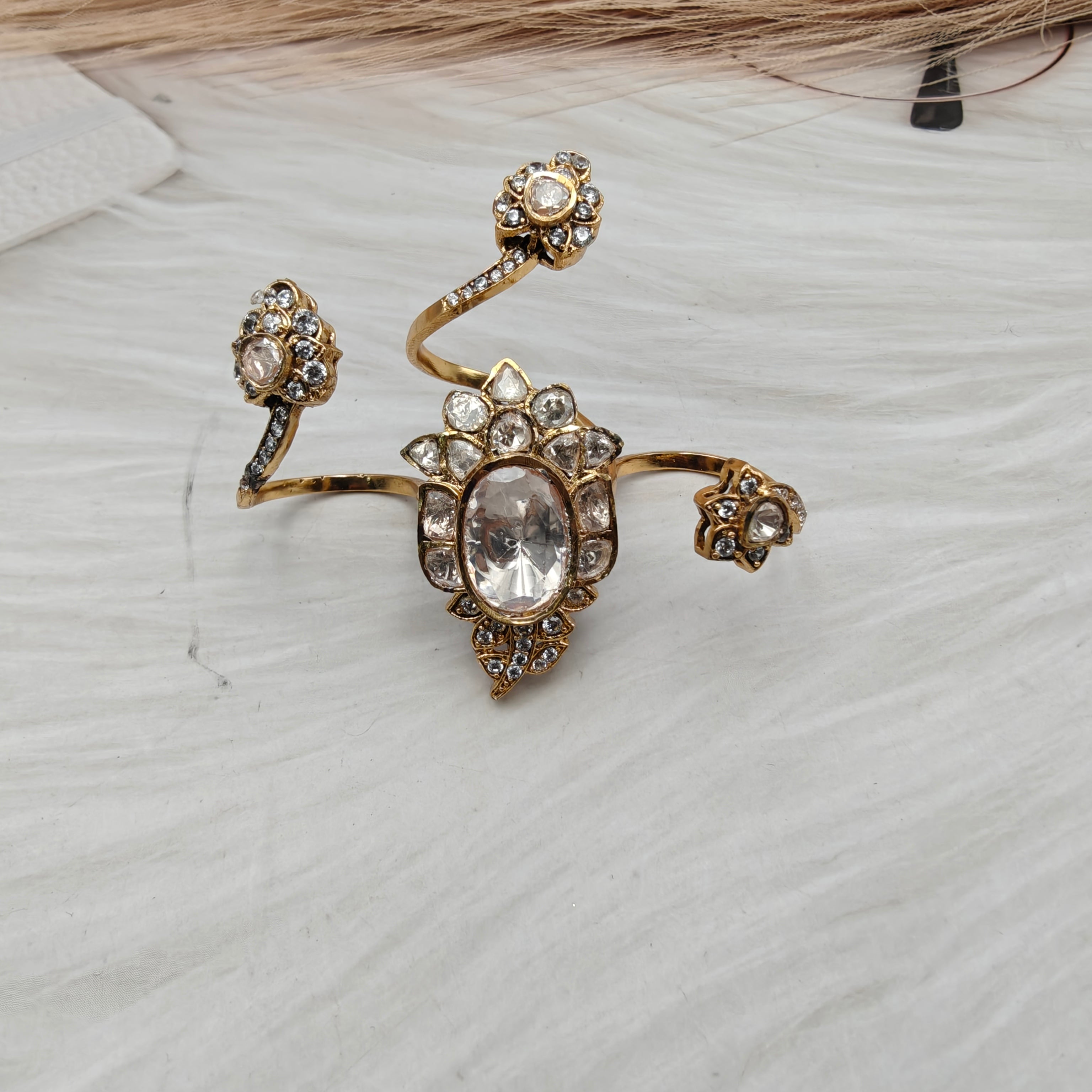 Triple Finger Moissanite Ring