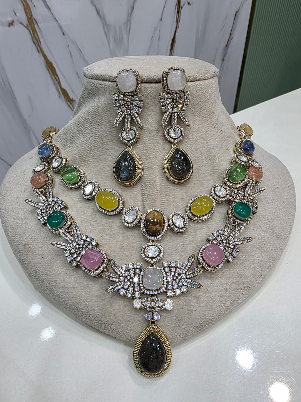 Senorita Sabya Inspired Double Layer Necklace Set