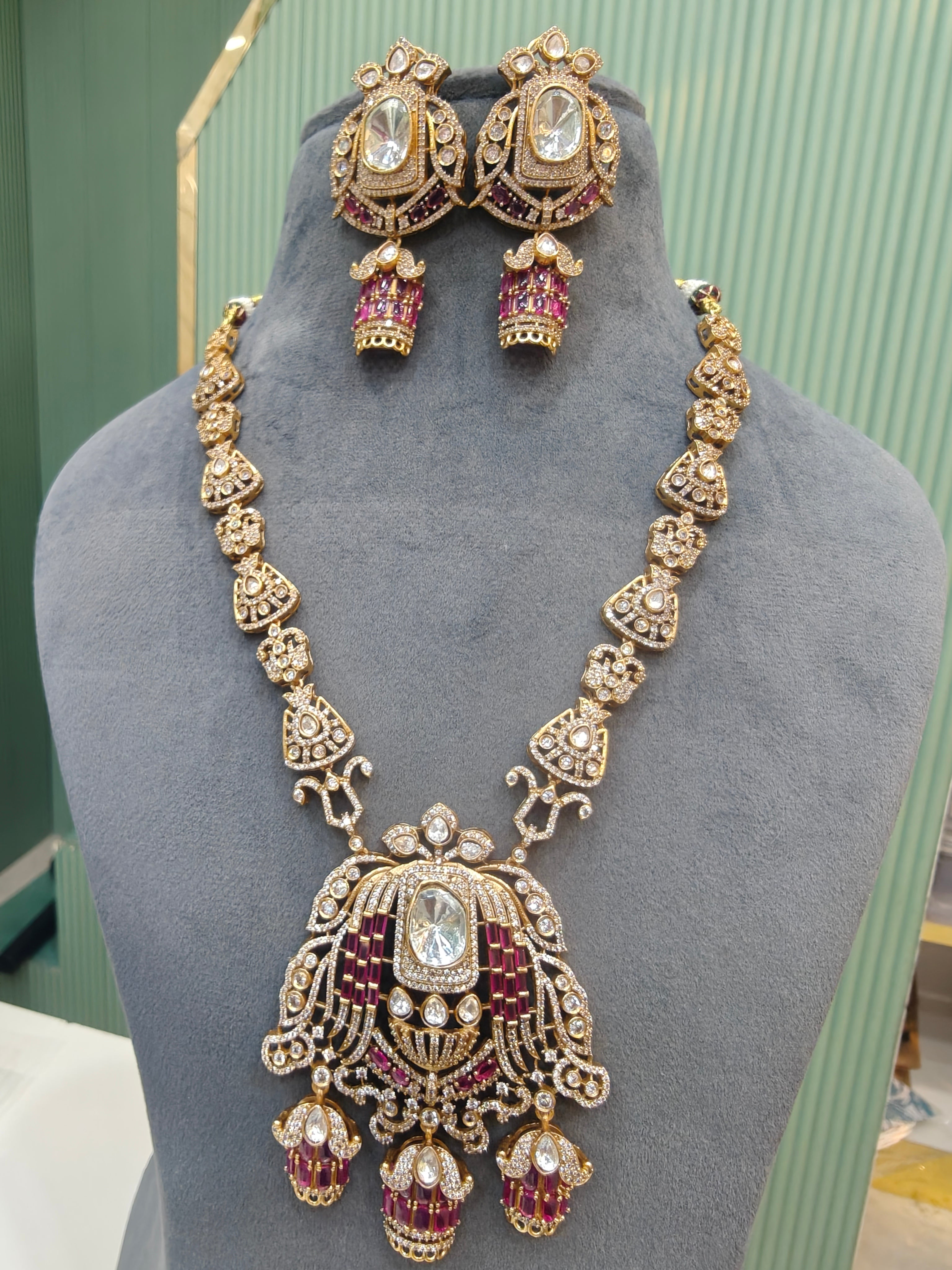 Athiya Statement Heritage Necklace Set- Ruby