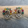 Ibadat Sabya Inspired Gemstone Studs- Black Multi