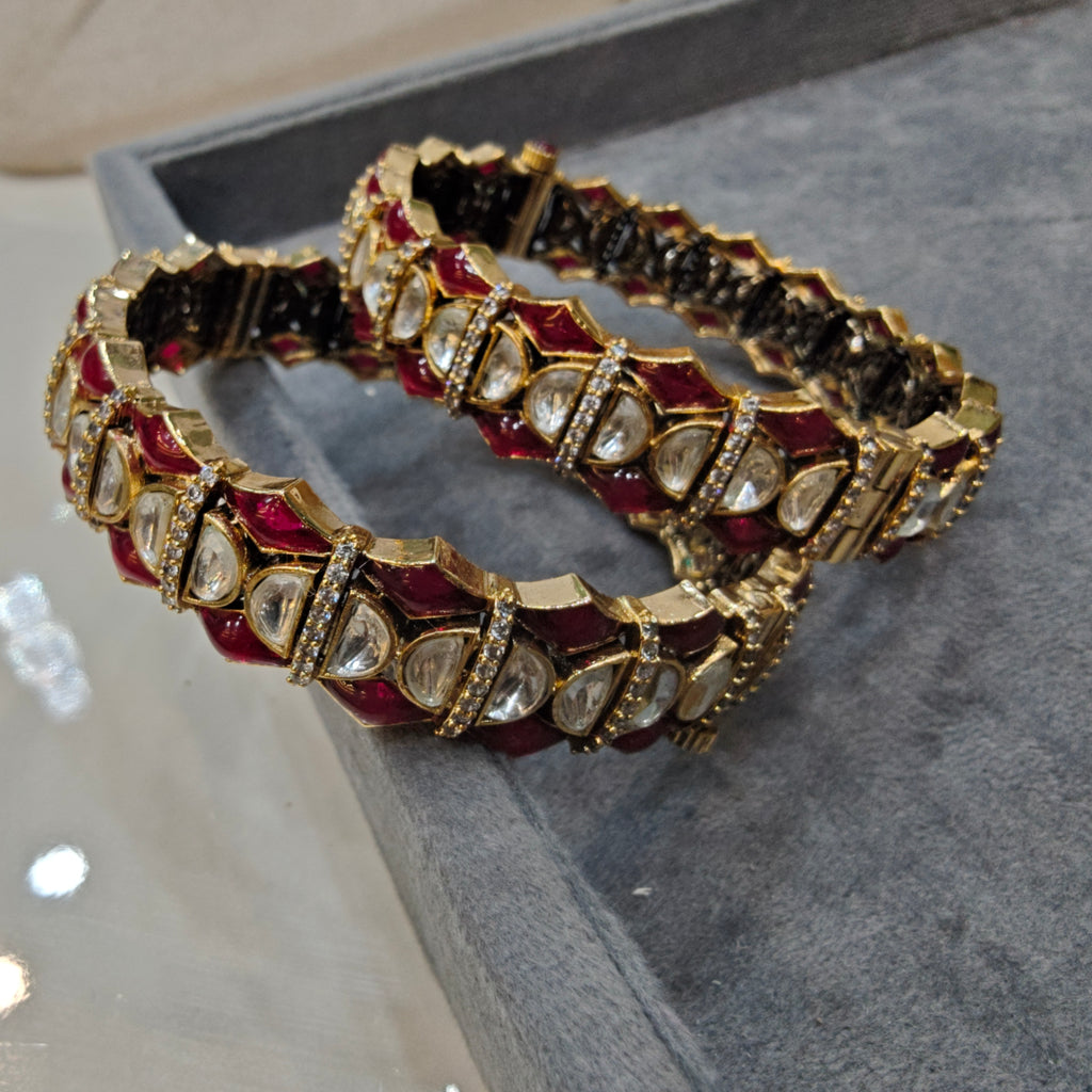 Tina Openable Bangle- Ruby