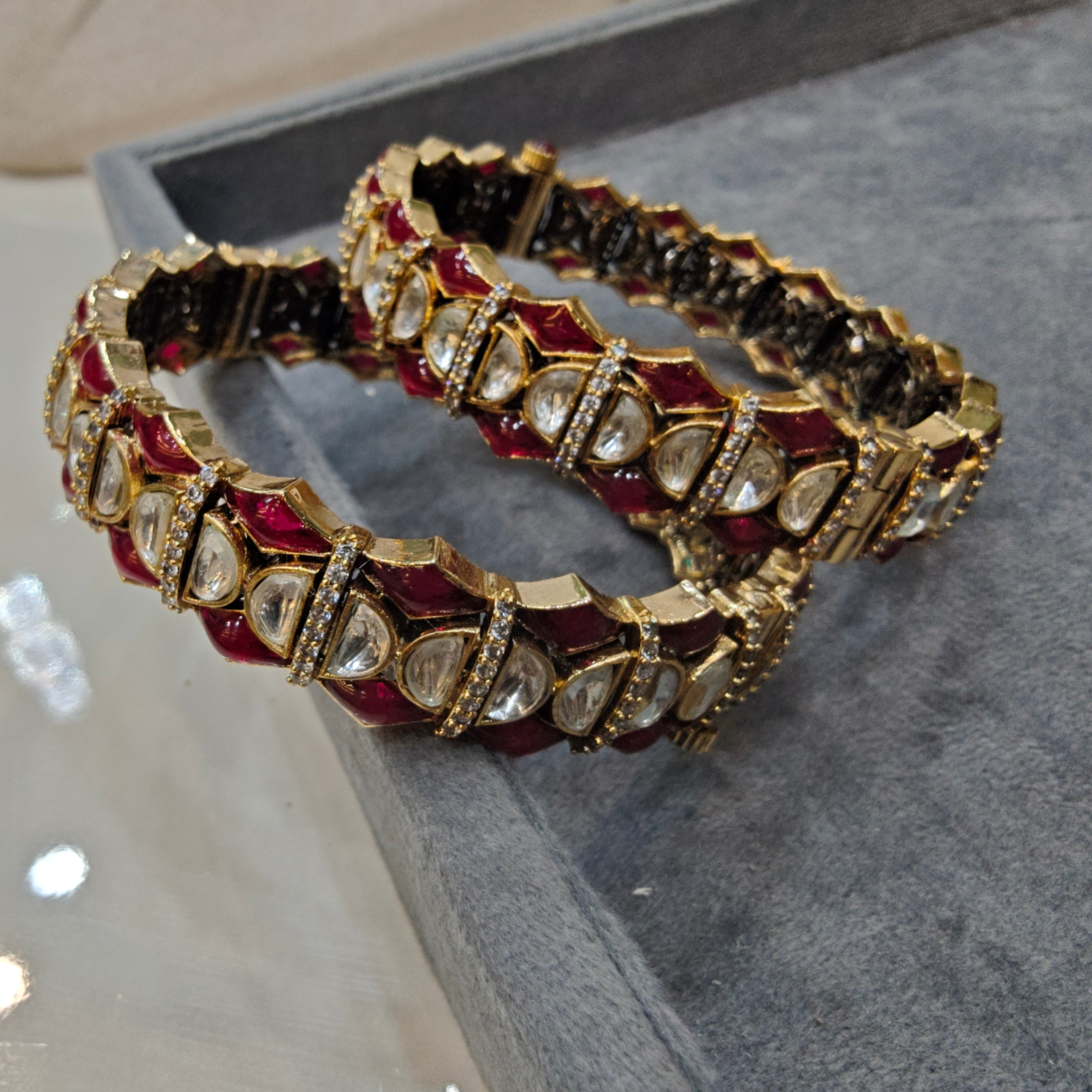 Tina Openable Bangle- Ruby