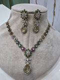 Athleen Doublet Necklace Set- Rutilated Gold Multi