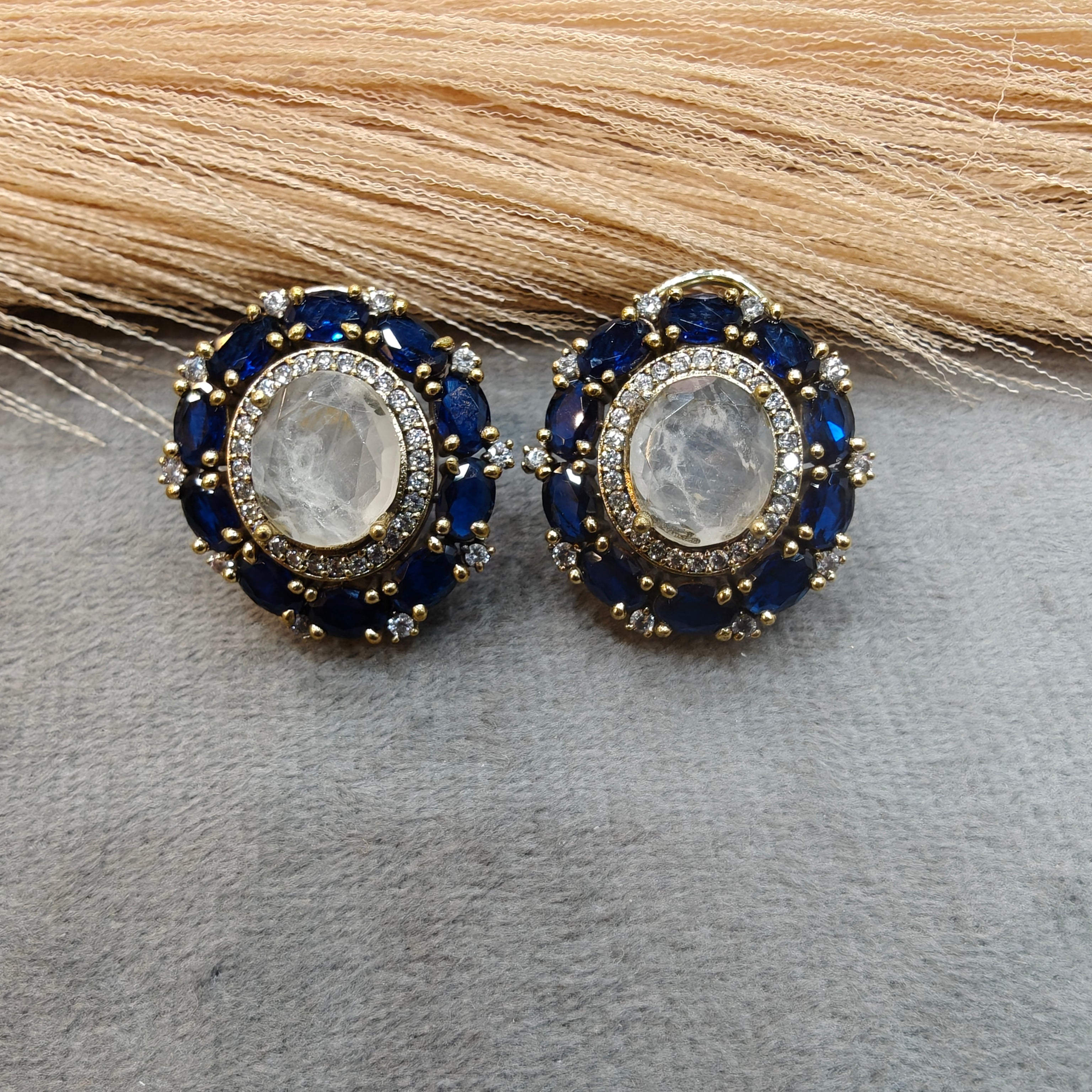 Sharvari Doublet Studs- Blue