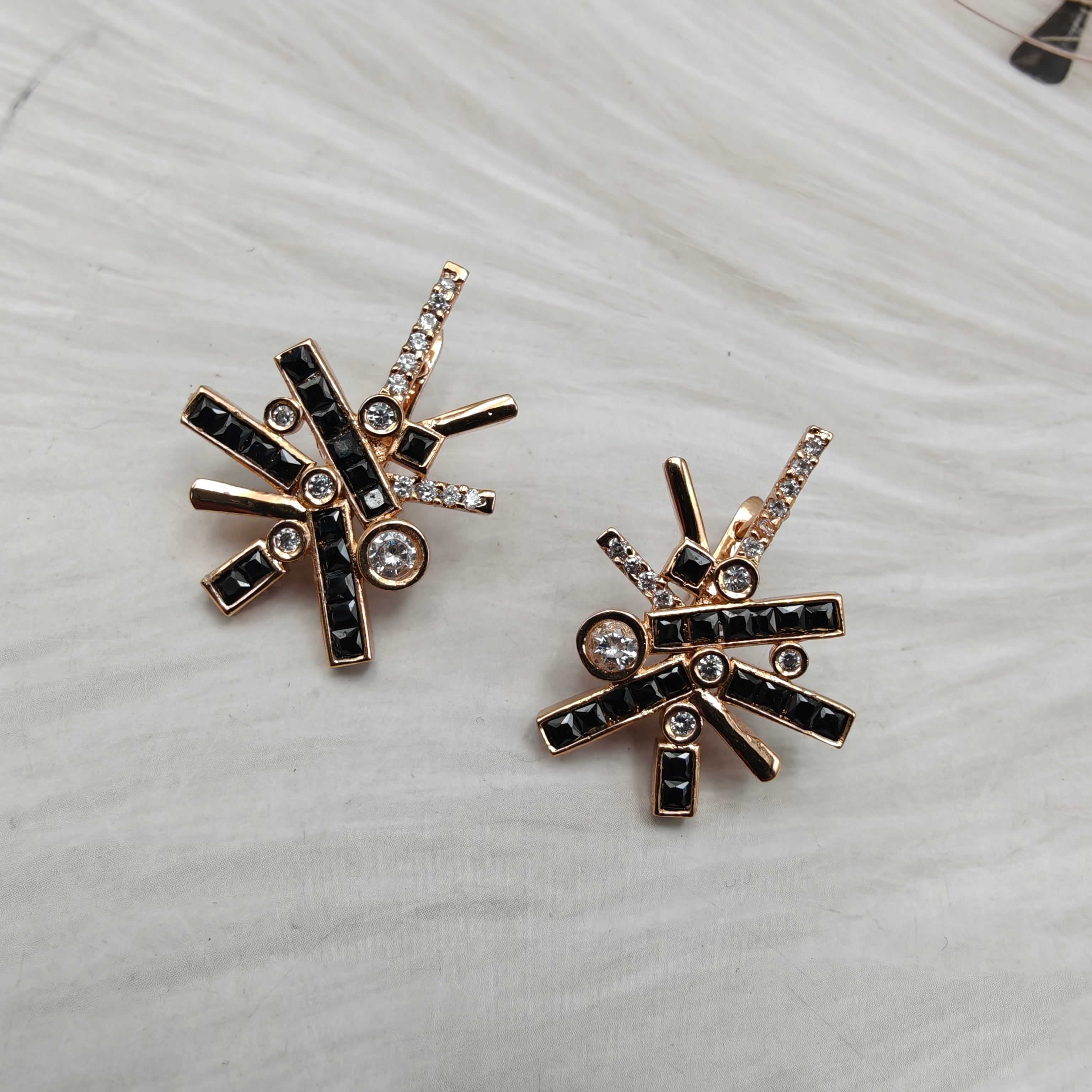 Charvie Crystal AD Studs- Black