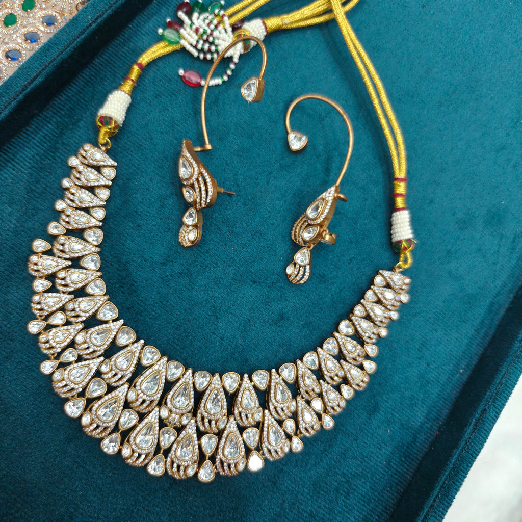 Aarvi Moissanite Celebrity Necklace Set