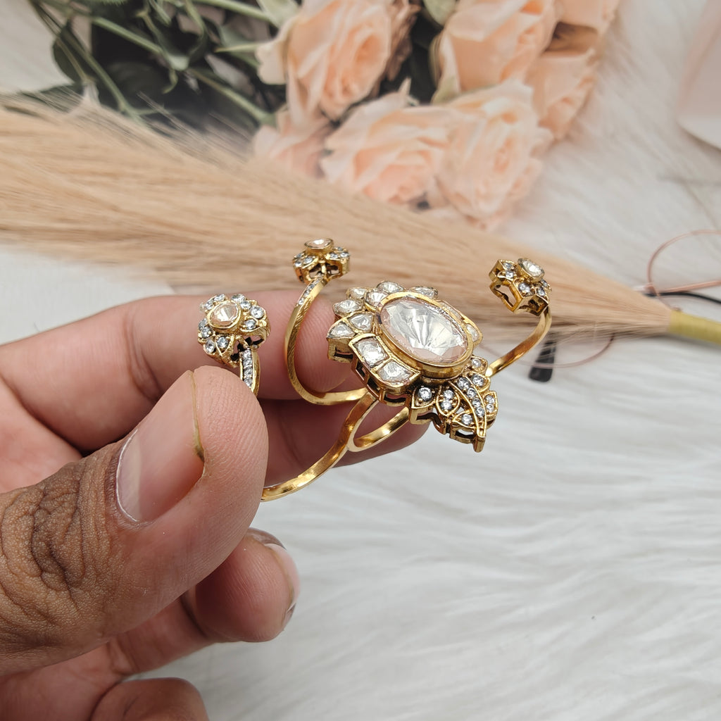 Triple Finger Moissanite Ring