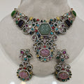 Navratan Enchanted Majesty Sabya inspired Necklace Set