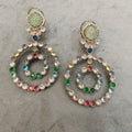 Sabyasachi inspired Kanishka Statement Earrings- Mint Multi